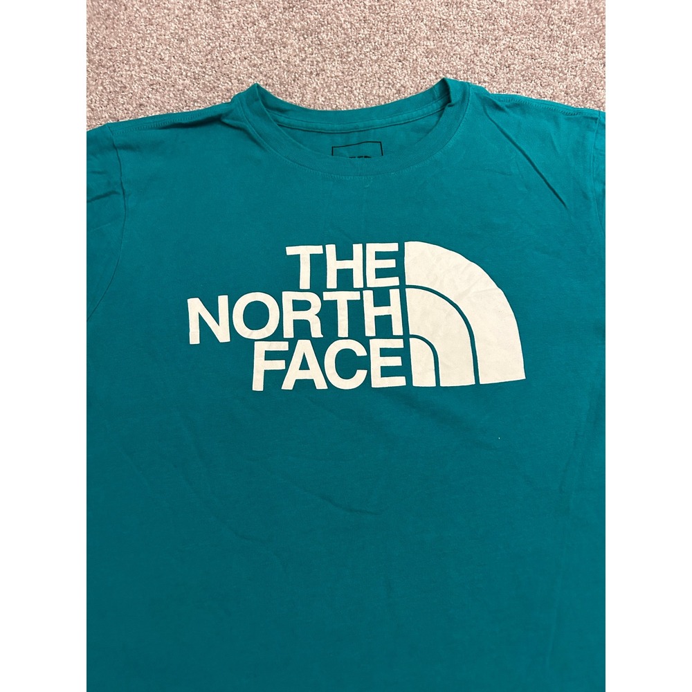 The North Face T-Shirt Womens Medium Teal Excellent Half Dome Logo Crew Neck - Picture 4 of 8